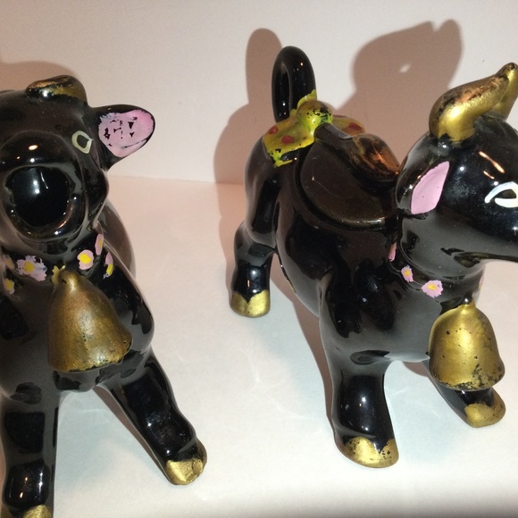 Vintage 1950’s Ceramic Cow Sugar and Cream Pair